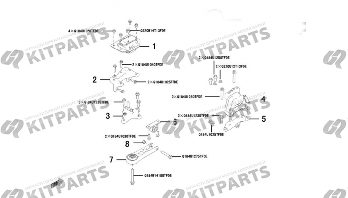 Подушки двигателя 4C20 Haval H6