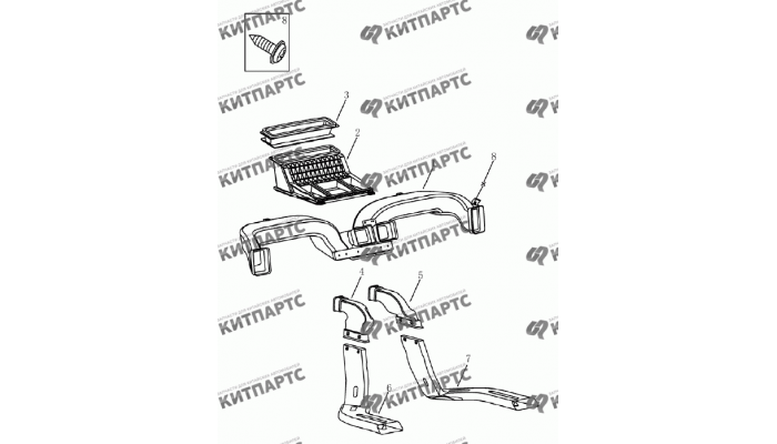 Воздуховоды Geely Emgrand (EC7)